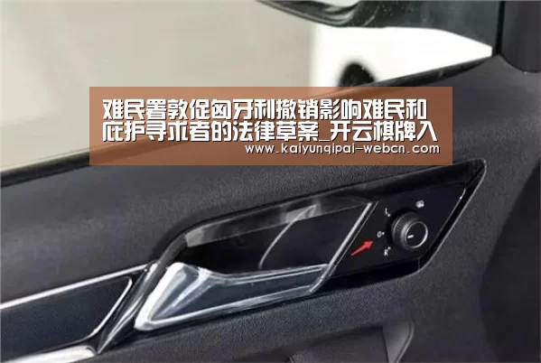 难民署敦促匈牙利撤销影响难民和庇护寻求者的法律草案_开云棋牌入口(图3) 开云棋牌入口